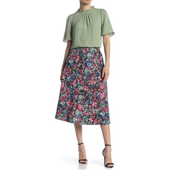 Tahari Dresses & Skirts - Tahari Women Skirt A line Flower Stretch Elastic Waist Small Size NWT